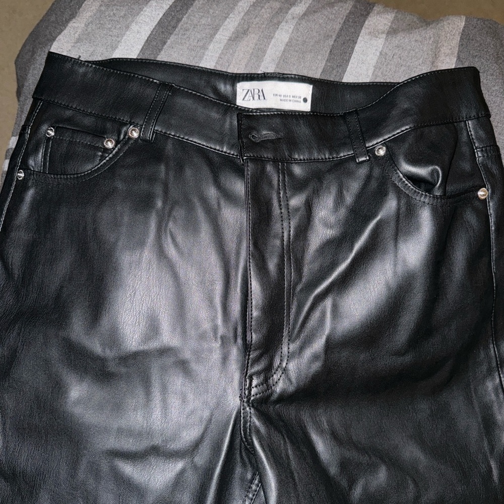 Zara leather pants size 8. Worn only once or twice in great condition.